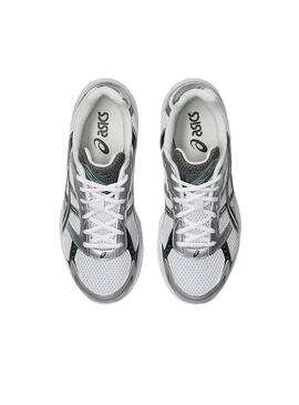 Turnschuhe Asics Gel 1130 Silber und Grün für Damen.