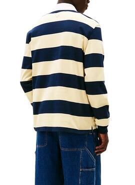 Polo Tommy Jeans Rugby Stripe Gelb und Blau für Herren