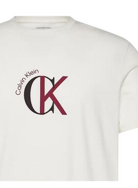 T-Shirt Calvin Klein 2Tone weiß für Herren