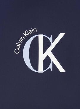 Herren T-Shirt Calvin Klein 2Tone Marineblau.