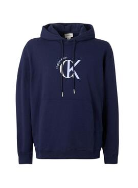 Kapuzenpullover Calvin Klein Graphic Hoodie in Marineblau für Herren