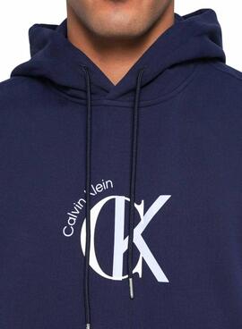Kapuzenpullover Calvin Klein Graphic Hoodie in Marineblau für Herren