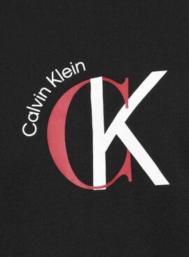 T-shirt Calvin Klein 2Tone Schwarz für Herren