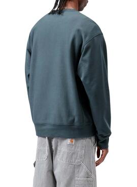 Sweatshirt Carhartt American Script blau für Herren