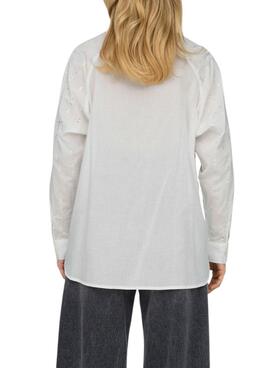 Bluse Only Onlminna Pailletten weiß für Frauen
