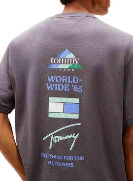 T-Shirt Tommy Jeans 90S grau für Herren.