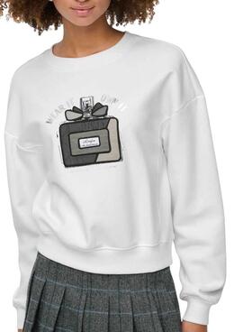 Sweatshirt Only Emily Perfum weiß für Damen