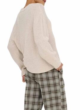 Pullover Only Milouz beige für Damen.