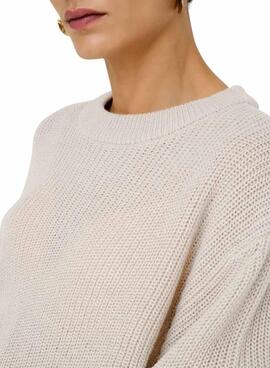 Pullover Only Milouz beige für Damen.