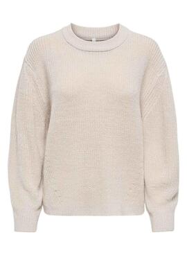 Pullover Only Milouz beige für Damen.