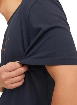 T-Shirt Jack und Jones Star in Marineblau für Herren.