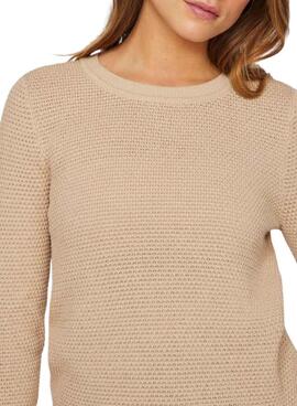 Vila Vidalo Jersey in Beige für Damen