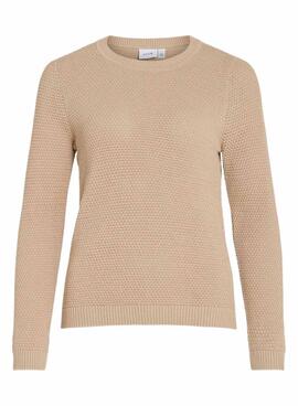 Vila Vidalo Jersey in Beige für Damen