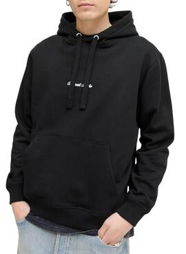 Sudadera Jack and Jones Norrebro Hood schwarz für Herren.