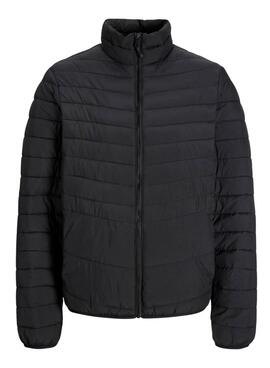 Jack and Jones Estate Faltbare schwarze Herrenjacke