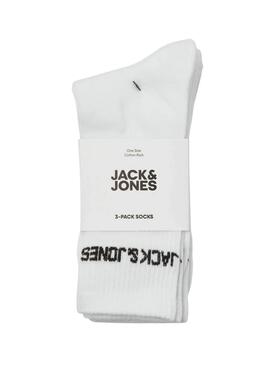 Pack Socken Jack and Jones Melvin weiß für Herren