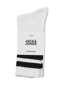 Pack Socken Jack and Jones Travis weiß für Herren