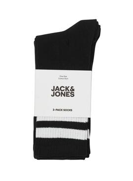 Sockenpackung Jack and Jones Travis Schwarz für Herren.