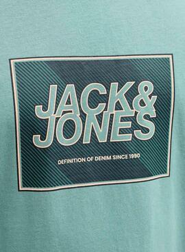 T-Shirt Jack and Jones Rain Türkis für Herren