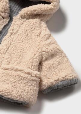 Umkehrbarer grauer und beige Mayoral Mantel für Babys