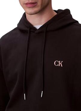 Sudadera Calvin Klein Jeans Circle schwarz für Herren