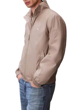 Herren-Beige-Jacke Calvin Klein Jeans Harrington