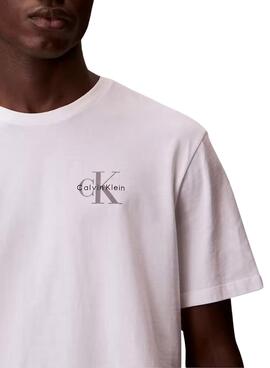 T-Shirt Calvin Klein Jeans Micro Monologue weiß für Herren
