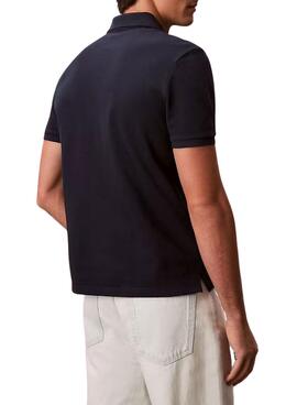 Polo Calvin Klein Jeans Monogramm in Marineblau für Herren.