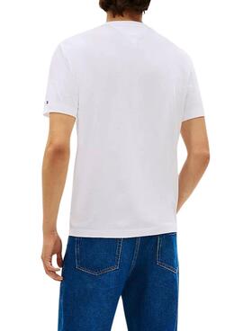T-Shirt mit weißer Tommy Hilfiger-Tasche für herren
