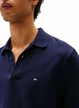 Tommy Hilfiger Strickpolo in Marineblau für Herren.