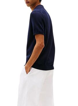 Tommy Hilfiger Strickpolo in Marineblau für Herren.