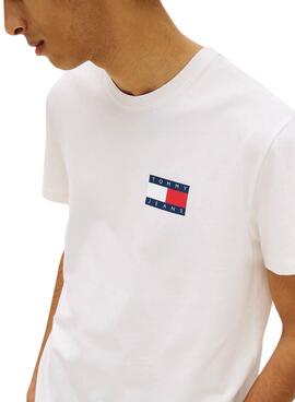 Tommy Jeans Essential Flag T-Shirt in Weiß für Herren