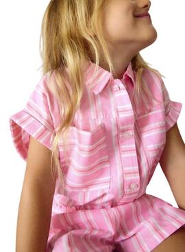 Kinderanzug in rosa Streifen von Mayoral.