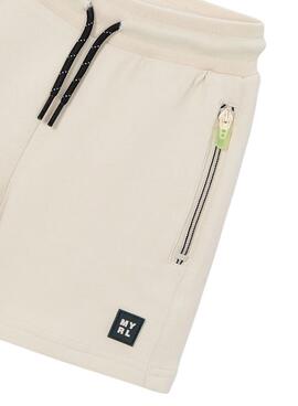 Bermudas Mayoral Reißverschlusstaschen in Beige für Jungen.