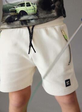 Bermudas Mayoral Reißverschlusstaschen in Beige für Jungen.