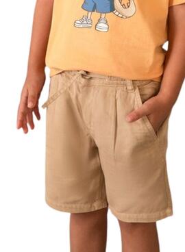 Bermuda Mayoral Leinen relaxed fit Kamel für Jungen