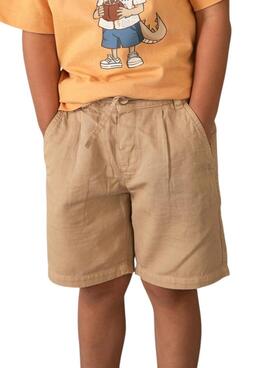 Bermuda Mayoral Leinen relaxed fit Kamel für Jungen