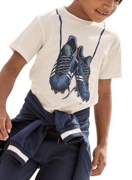 Trikot Mayoral Fußballschuhe in Weiß für Jungen.
