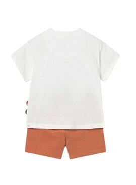 Set Mayoral Chamäleon weiß und orange für Babys