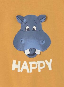 Kapuzenpullover Mayoral Happy Hipo orange für Baby