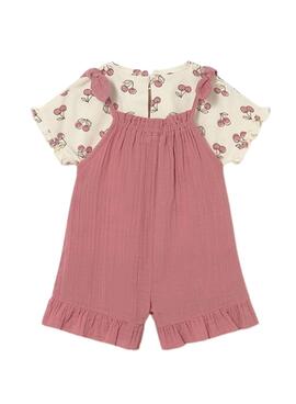 Mayoral-Set mit rosa Latzhose und T-Shirt für Baby