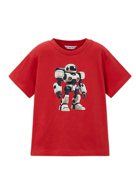 T-Shirt Mayoral Roboter rot für Jungen