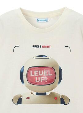 T-shirt Mayoral Robot beige für Jungen