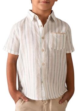 Kurze Leinenanzug-Bermudas in Mocca.