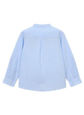 Hemd Mayoral Mao Leinenblau für Jungen
