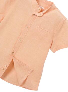 Hemd Mayoral Mao Leinen orange für Jungen