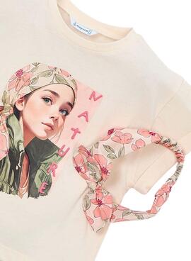 T-shirt und Haarband Mayoral weiß für Mädchen