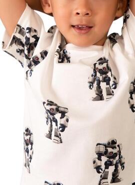 T-shirt Mayoral Robots weiß für Jungen