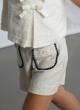 Kinderanzug in rosa Streifen von Mayoral.