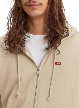 Sweatshirt Levi's Original Zip beige für Herren